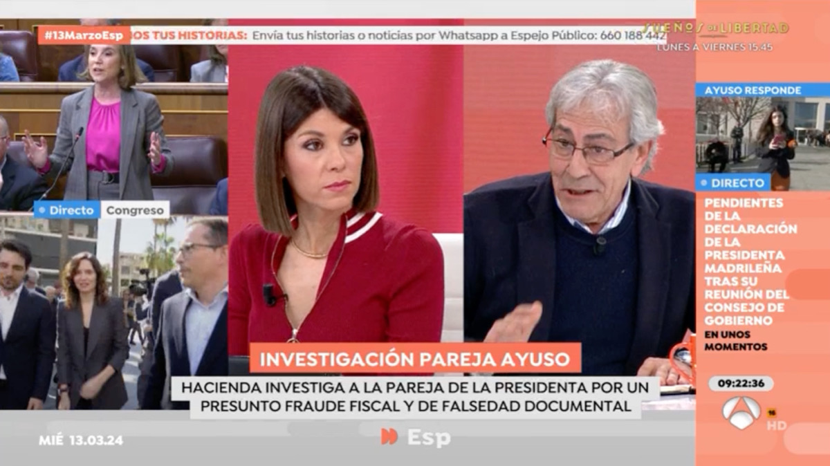 Ainhoa Martínez y Toni Bolaño en 'Espejo Público'