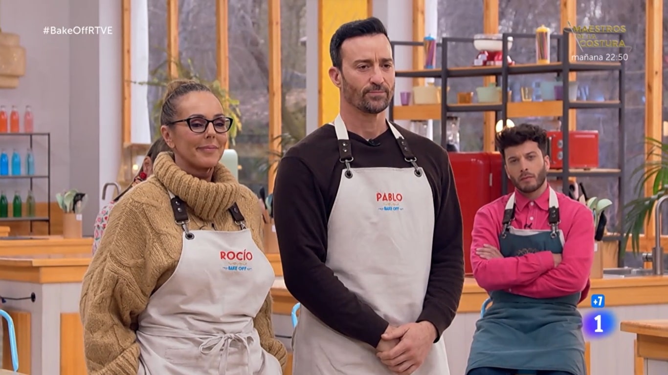 Rocío Carrasco y Pablo Puyol en 'Bake Off'.