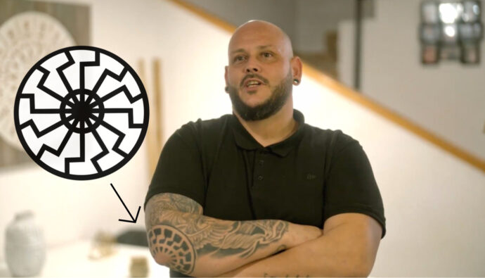 Tatuaje de 'Sol negro' mostrado en 'Supernanny'