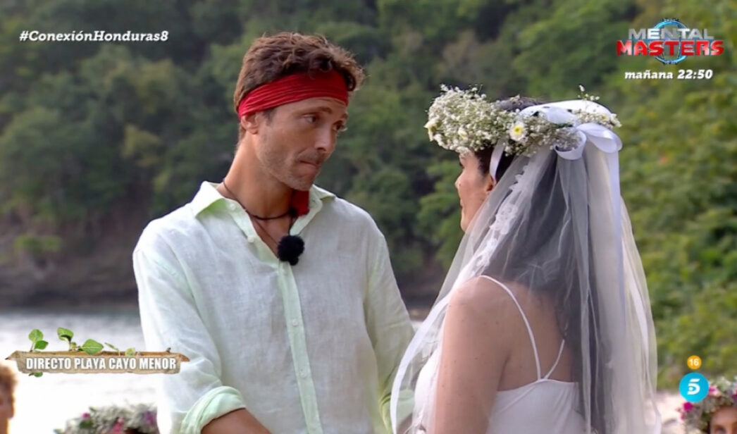 Ángel Cristo durante su boda en 'Supervivientes'.