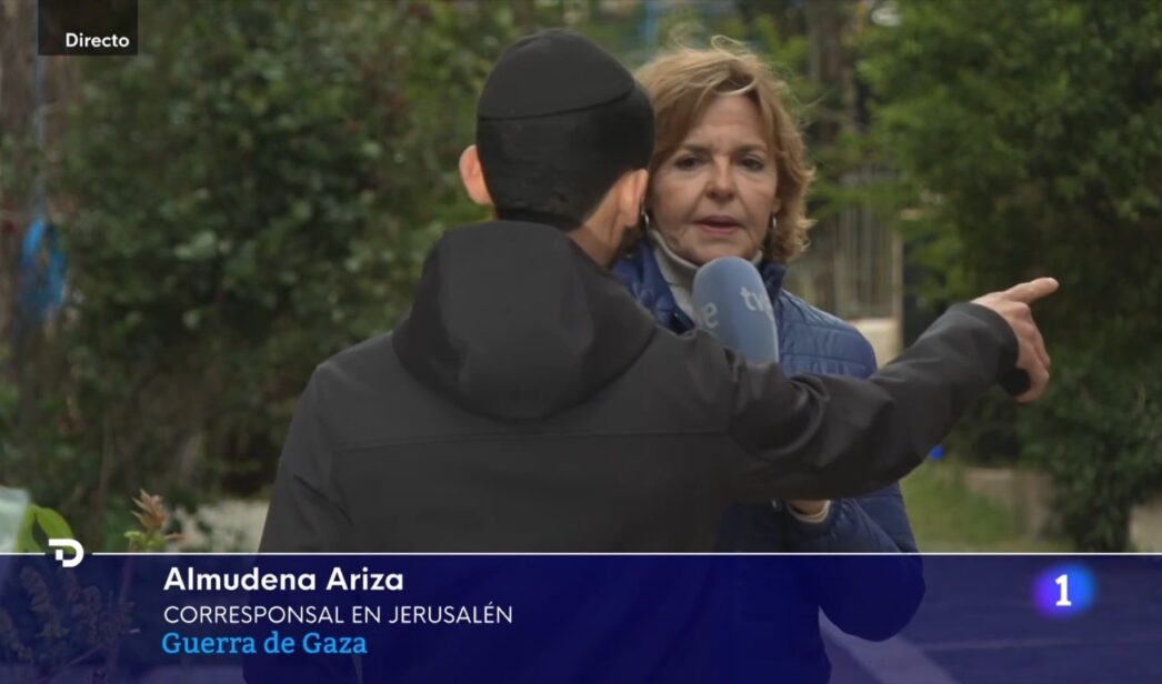 Almudena Ariza en el 'Telediario 1'.