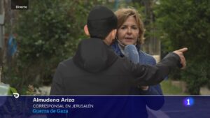 Almudena Ariza en el 'Telediario 1'.