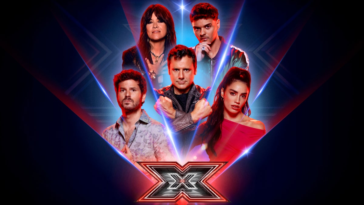 Cartel oficial de 'Factor X' con Ion Aramendi y el jurado.