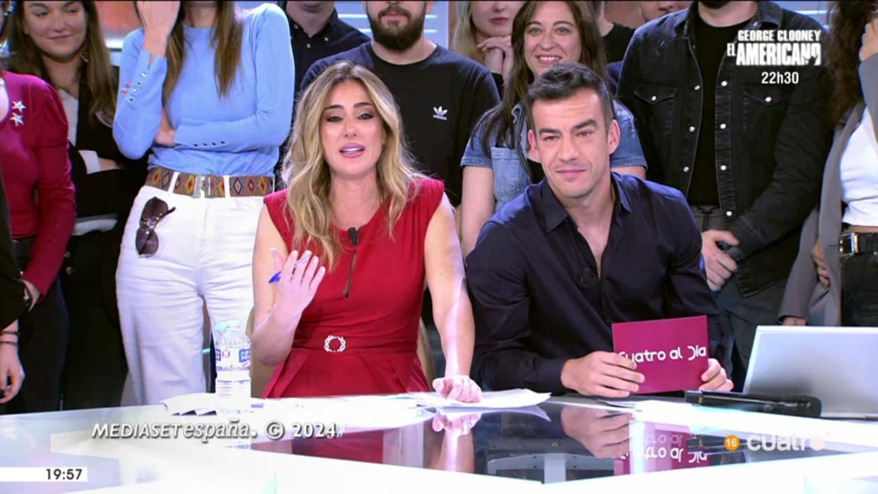 Verónica Dulanto y José Luis Vidal en 'Cuatro al día'.