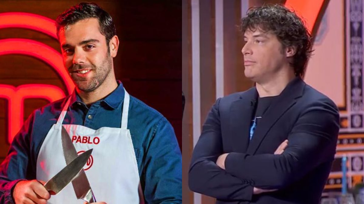 Pablo, ex concursante de 'MasterChef 3' y Jordi Cruz.