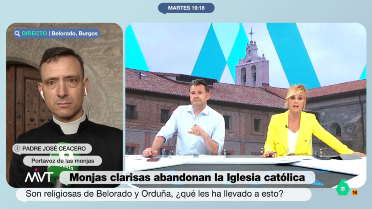 Cristina Pardo y el padre José Ceaceras en 'Más vale tarde'