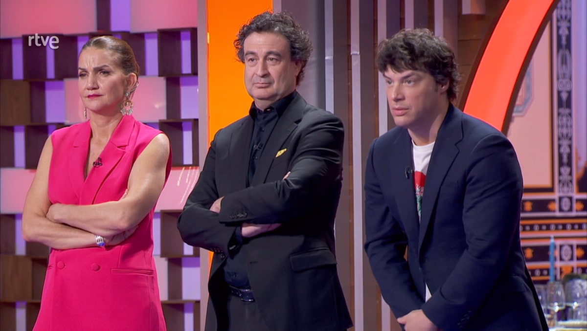 Samantha Vallejo-Nágera, Pepe Rodríguez y Jordi Cruz en 'MasterChef'.