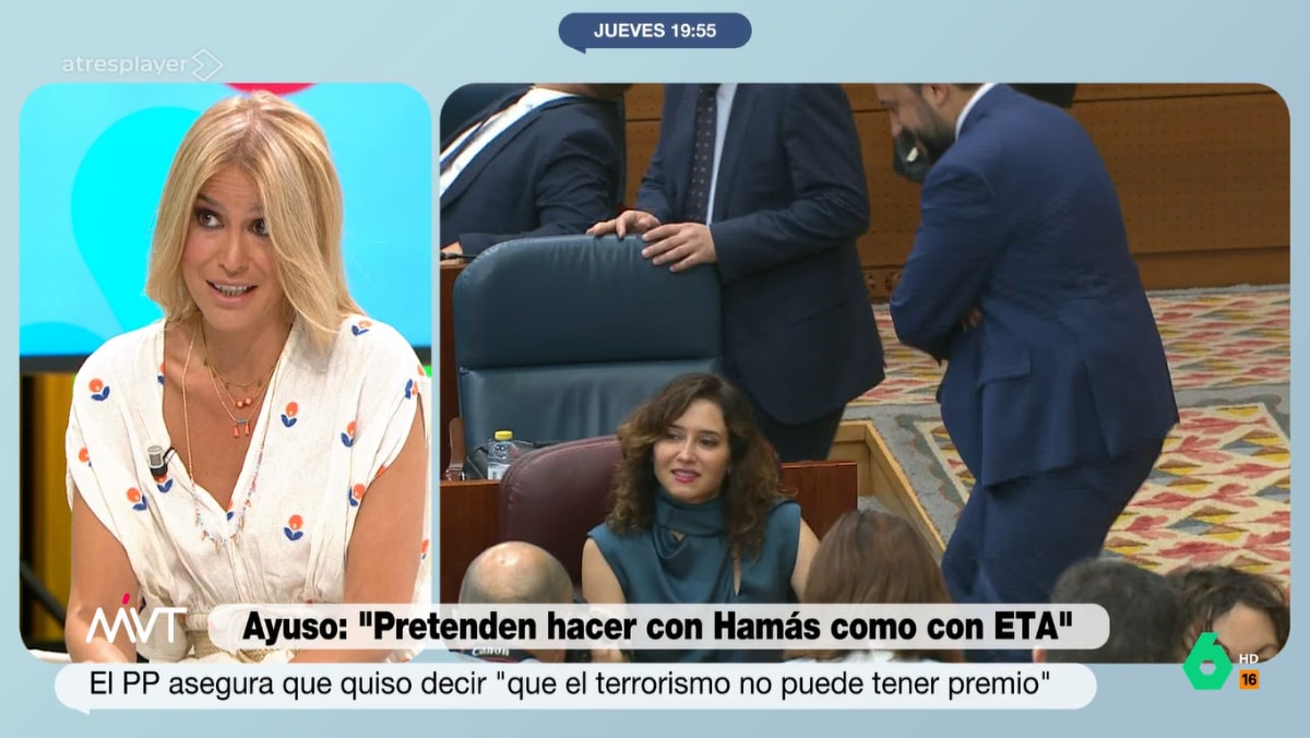 Afra Blanco contesta a Isabel Díaz Ayuso en 'Más vale tarde'.