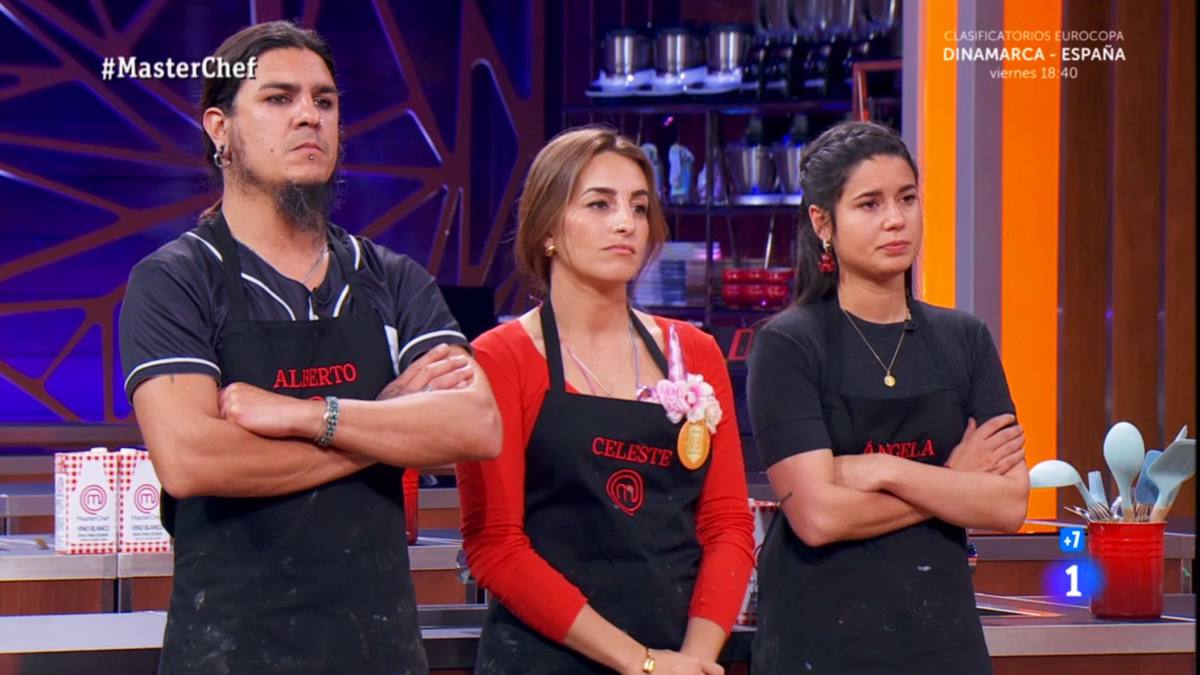 Alberto, Celeste y Ángela en 'MasterChef 12'.