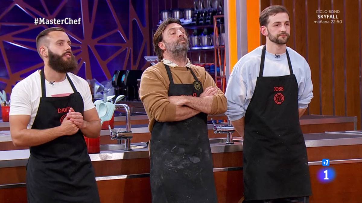 David, Gonzalo y José en 'MasterChef 12'.