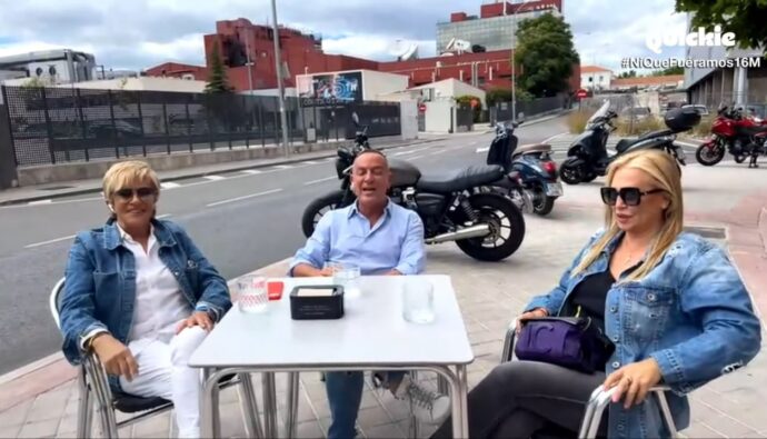 Belén Esteban, Chelo García-Cortés y Víctor Sandoval en 'Ni que fuéramos'.