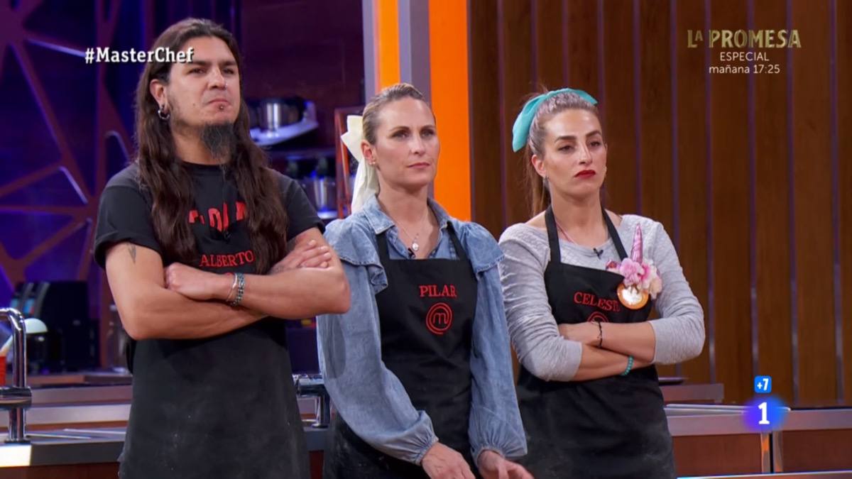 Alberto, Pilar y Celeste en 'MasterChef 12'.