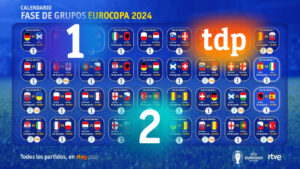 Calendario de partidos de la Eurocopa 2024 de TVE en La 1, La 2 y Teledeporte