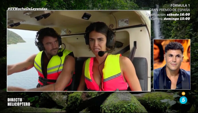Sofía Suescun en el helicóptero de 'Supervivientes'