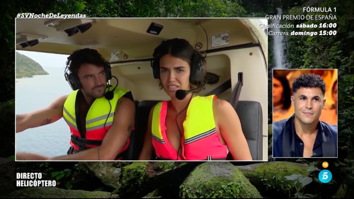 Sofía Suescun en el helicóptero de 'Supervivientes'