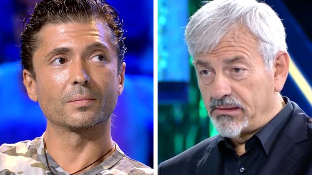 Ángel Cristo y Carlos Sobera en el plató de 'Supervivientes'