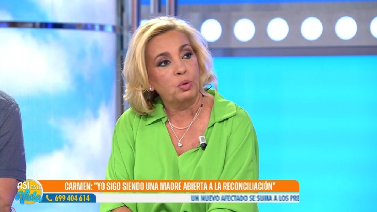 Carmen Borrego da la réplica ante el desplante de su hijo con unas palabras que descolocan