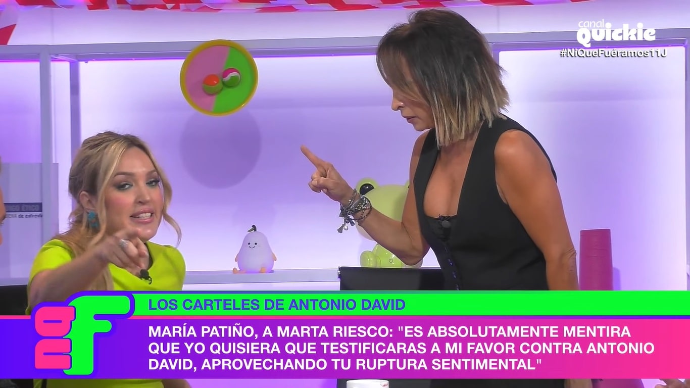 María Patiño se planta ante Marta Riesco y le llama mentirosa a la cara en  'Ni que fuéramos'