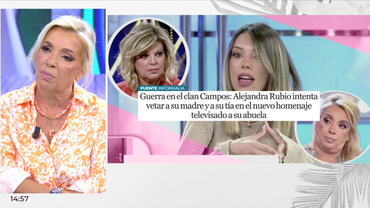 Carmen Borrego se pronuncia sobre el veto de Alejandra Rubio en 'Vamos a ver'
