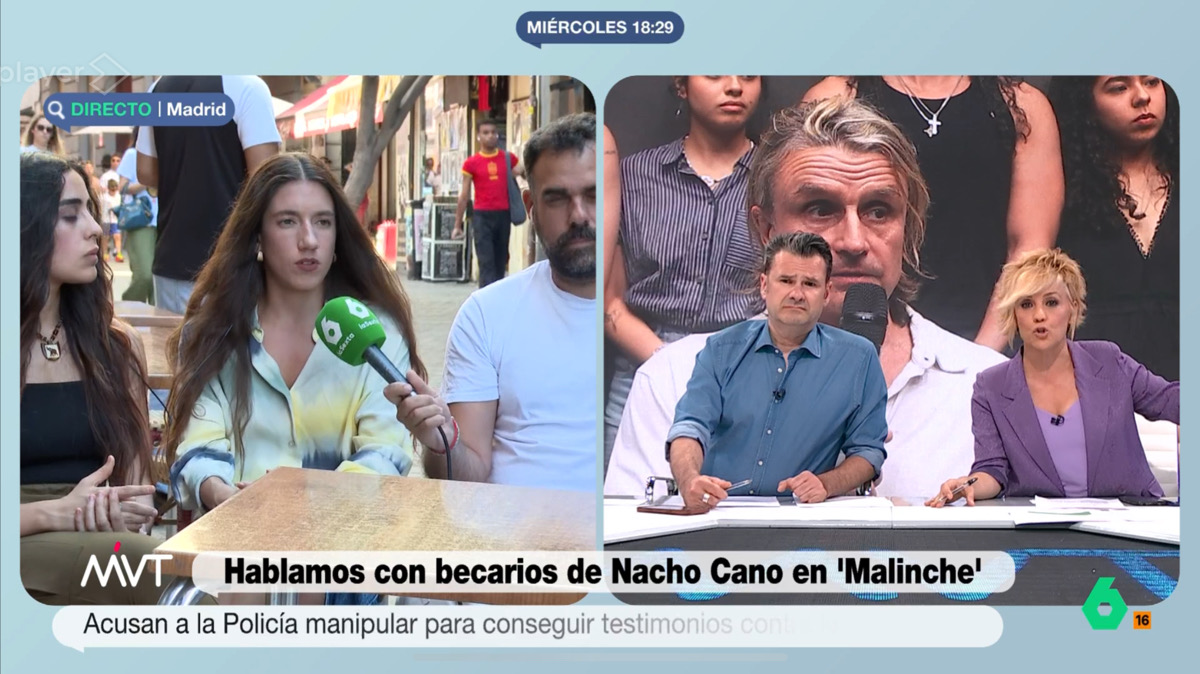 Cristina Pardo e Iñaki López y los becarios de Nacho Cano