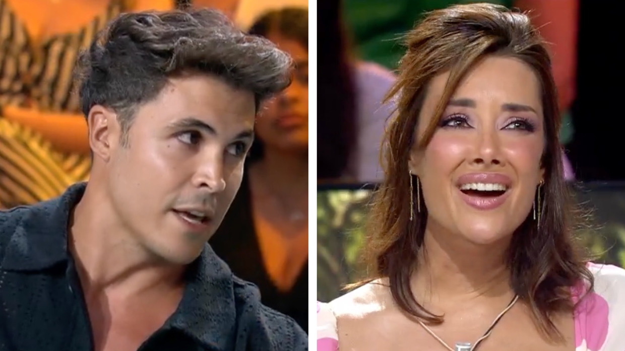 Kiko Jiménez y Adara Molinero en el plató de 'Supervivientes'