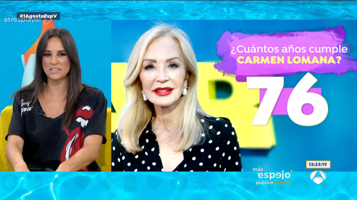 Lorena García revela la edad real de Carmen Lomana en 'Espejo Público'