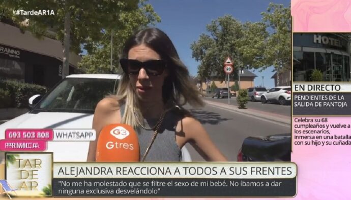 Alejandra Rubio rompe su silencio tras la filtración de ‘TardeAR’ sobre el sexo de su primer hijo