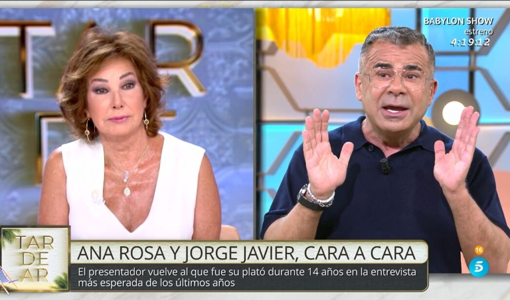 Ana Rosa provoca a Jorge Javier en 'TardeAR' y se la devuelve dejándola  balbuceando