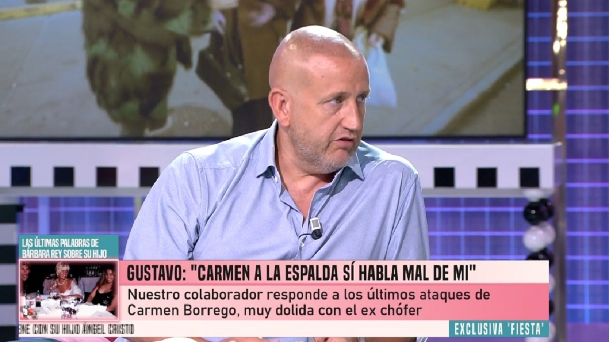 Gustavo dice 'basta' a las Campos en 'Fiesta' y explica por qué bloqueó a Carmen Borrego