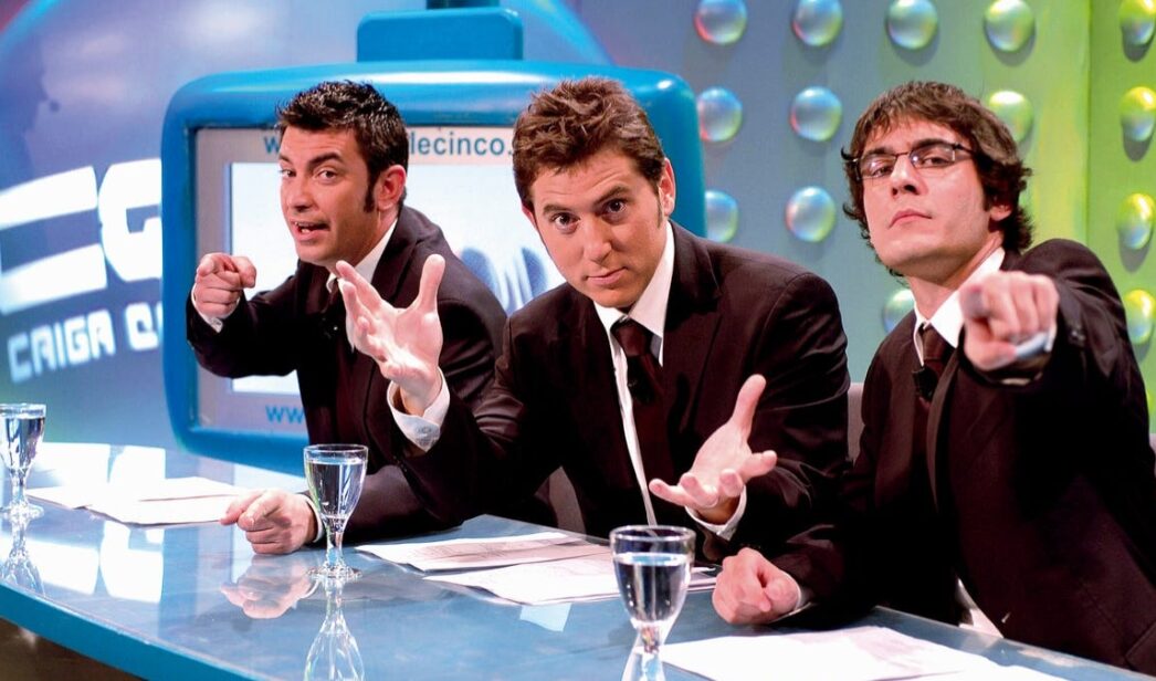 Arturo Valls, Manel Fuentes y Juanra Bonet en 'Caiga quien caiga'.