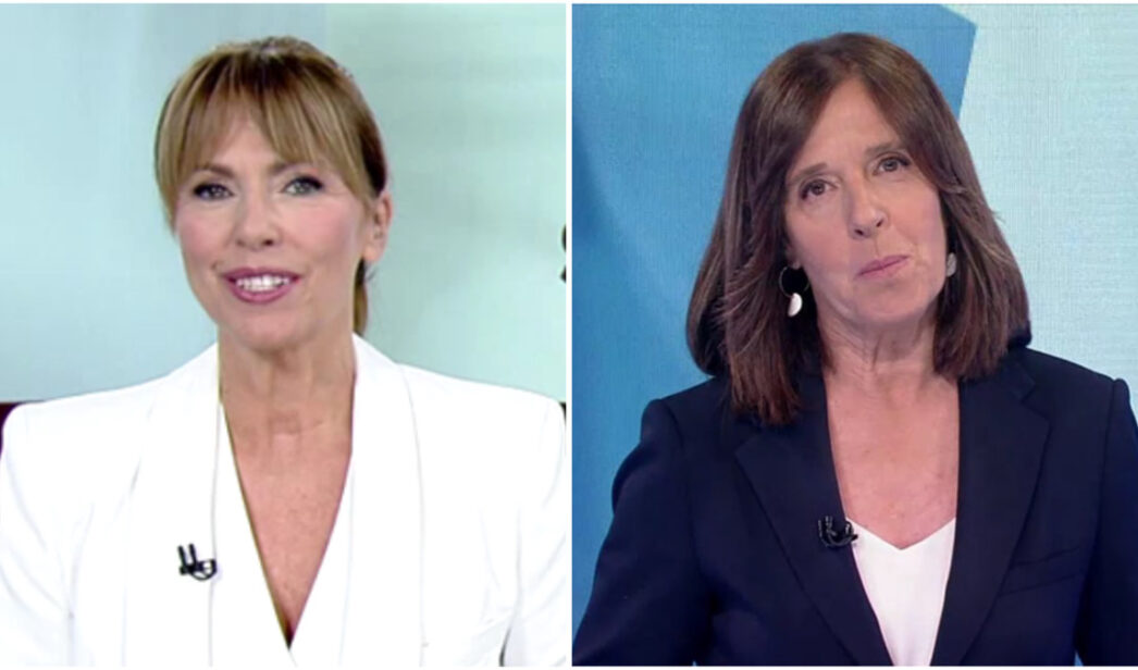 Alejandra Herranz en el 'Telediario' de TVE y Ana Blanco