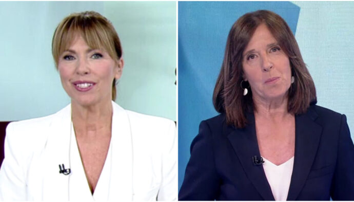 Alejandra Herranz en el 'Telediario' de TVE y Ana Blanco