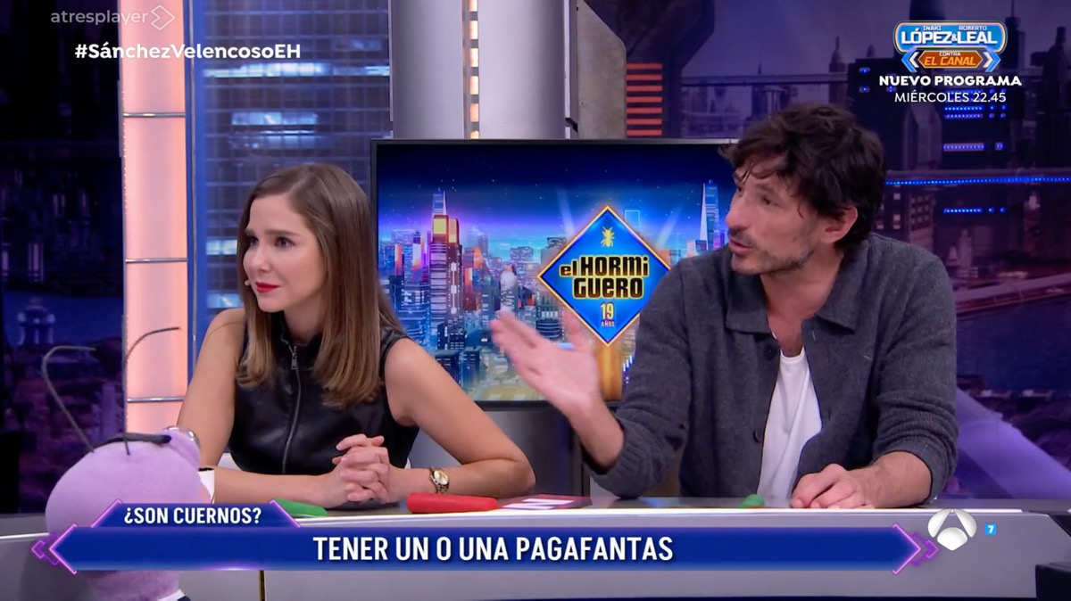 Natalia Sánchez y Andrés Velencoso en 'El Hormiguero'