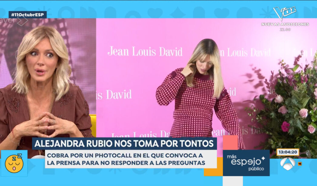 Susanna Griso pone firme a Alejandra Rubio en 'Espejo Público'