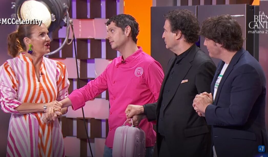 Eduardo Casanova junto a los jueces de 'MasterChef Celebrity'.