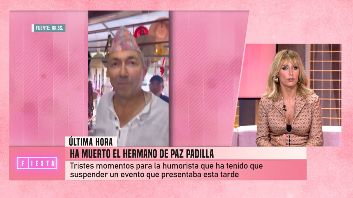 'Fiesta' interrumpe su escaleta e informa de la trágica muerte del hermano de Paz Padilla