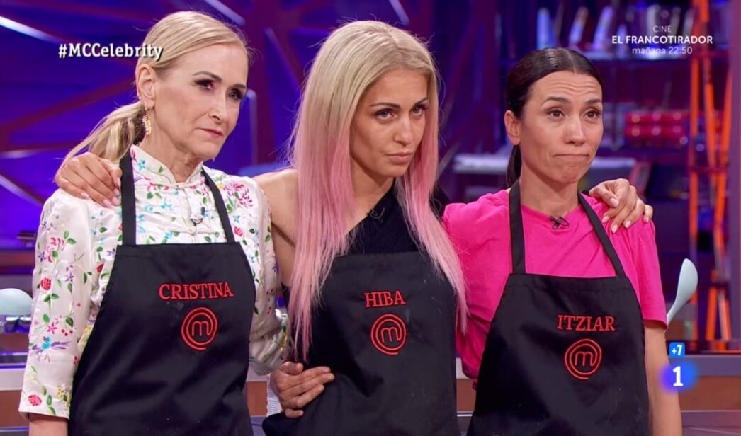 Cristina Cifuentes, Hiba Abouk e Itziar Miranda en 'MasterChef Celebrity 9'.