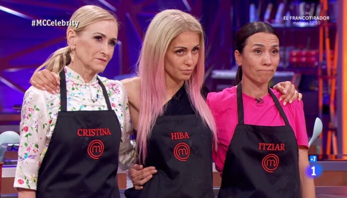 Cristina Cifuentes, Hiba Abouk e Itziar Miranda en 'MasterChef Celebrity 9'.