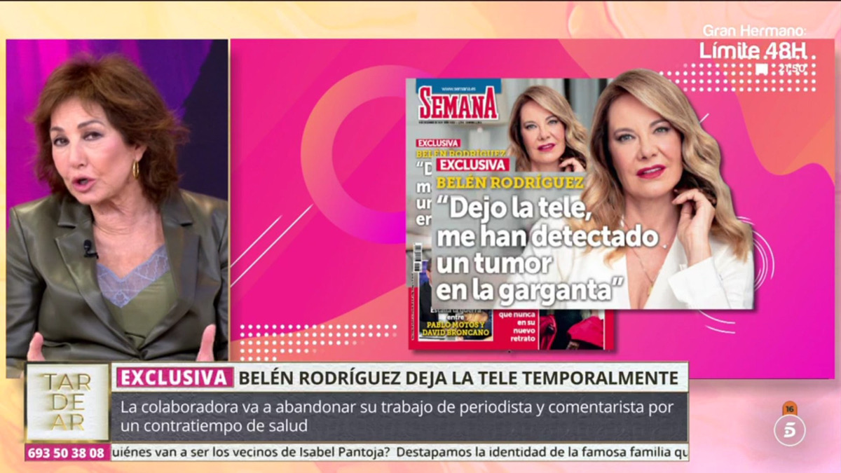 Ana Rosa Quintana manda un mensaje a Belén Rodríguez