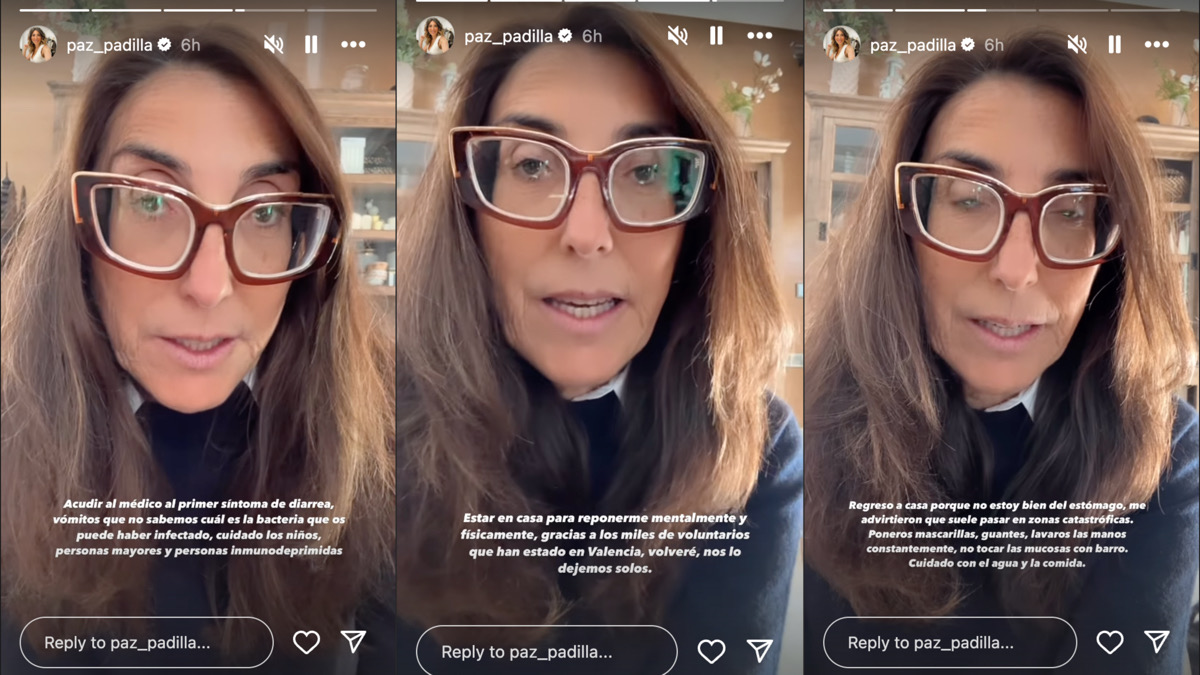 Paz Padilla en sus historias de Instagram