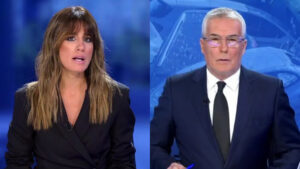 Isabel Jiménez y David Cantero en 'Informativos Telecinco'