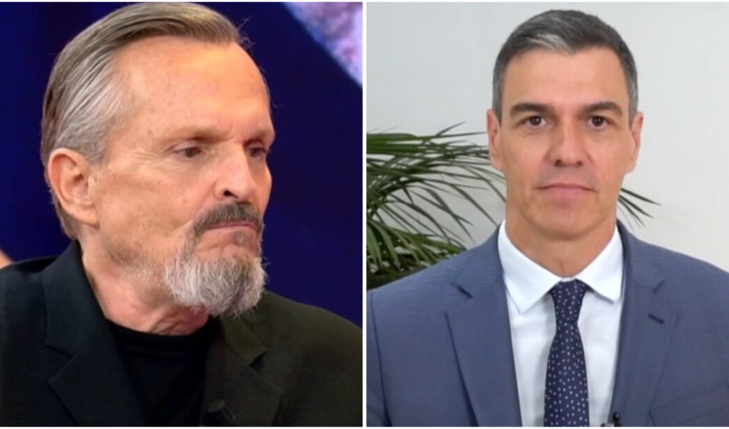 Miguel Bosé y Pedro Sánchez