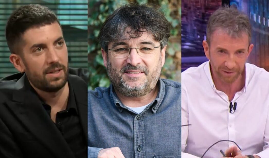 David Broncano, Jordi Évole y Pablo Motos.