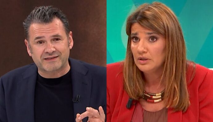 Iñaki López y María Claver en 'Más vale tarde'.