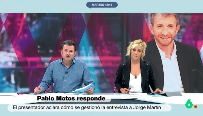 Iñaki López y Cristina Pardo en 'Más vale tarde'.