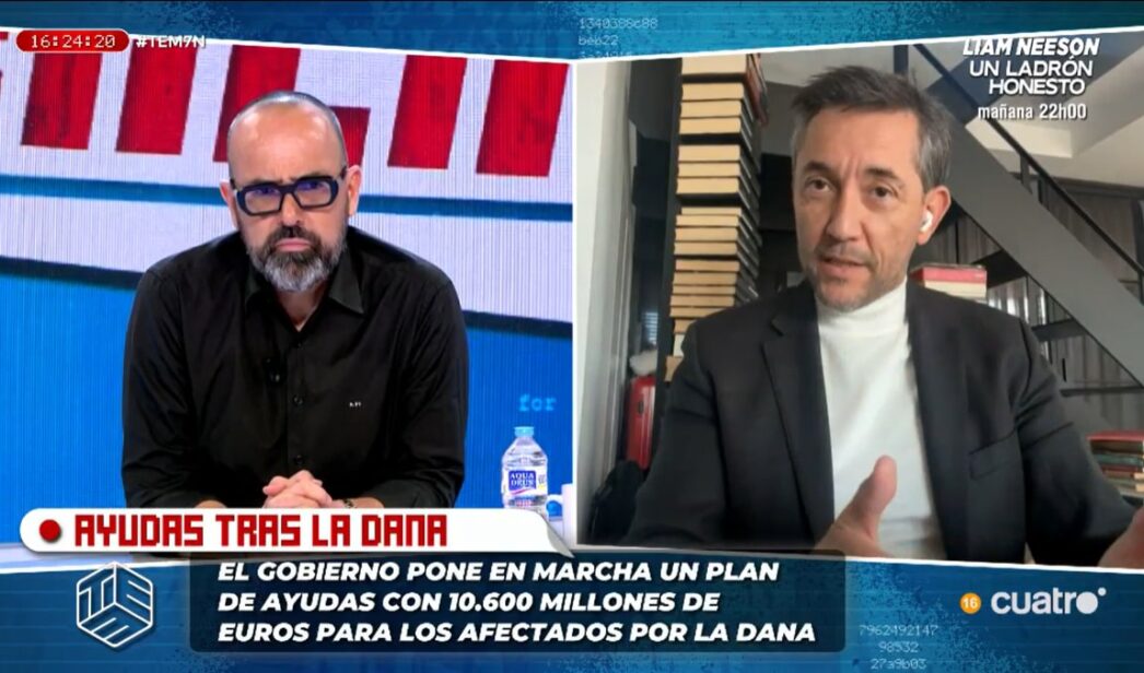 Javier Ruiz con Risto Mejide en 'Todo es mentira'.