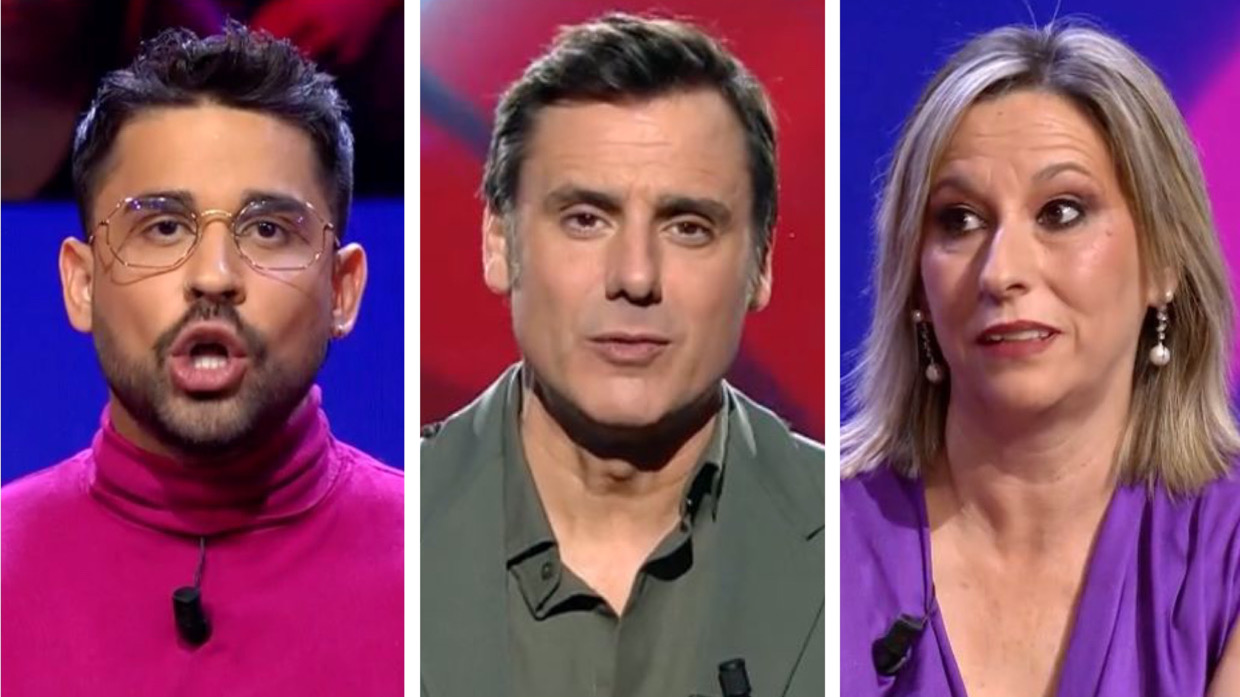 Miguel Frigenti, Ion Aramendi y la madre de Violeta en el debate de 'Gran Hermano'