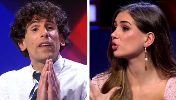 Óscar y Maica en el plató de 'Gran Hermano'