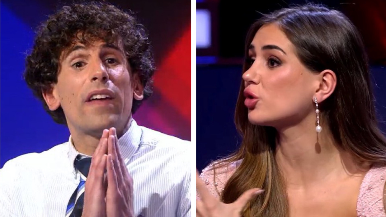 Óscar y Maica en el plató de 'Gran Hermano'