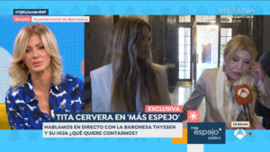 Susanna Griso en una conexión con Tita Cervera